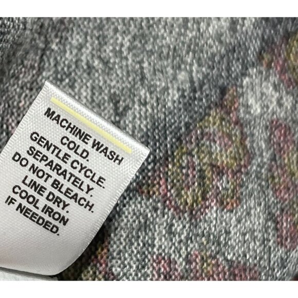 Cato Tunic Top Red Gray Ruched Sleeve Size 18/20 Shirt Stretch Animal Print - Picture 7 of 7